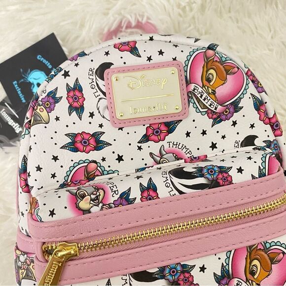 Loungefly Disney Bambi Tattoo Print Mini Backpack ? main image 6
